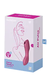 Вібратор Satisfyer Curvy Trinity 3 Вакуумний та стимулятор для точки G, 17.5х5.3 см червоний - мініатюра 8