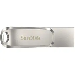 SanDisk Накопичувач 256GB USB 3.1 Type-A + Type-C Dual Drive Luxe Срібний