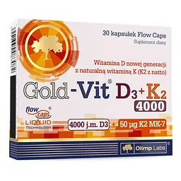Вітаміни та мінерали Olimp Gold-Vit D3+K2 4000 IU 30 капсул