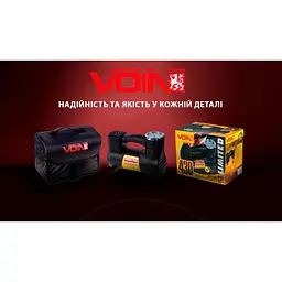 Автомобільний компресор VOIN 150psi 14A 40л прикурювач перехідник на клеми (VL-430) - мініатюра 8
