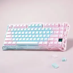 GravaStar Клавіатура механічна GravaStar Mercury K1 Lite 80keys, GravaStar x BSUN Grey, BT/WL/USB, Aurora Mist - мініатюра 10