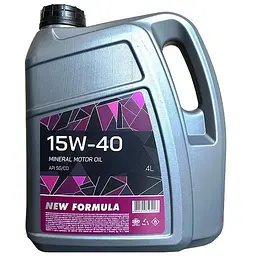Моторна олива NEW FORMULA 15w-40 (SG/CD) кан. 4л ПЕ (3,6кг) (NF196254)
