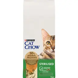 Сухий корм для стерилізованих котів Cat Chow Sterilised з індичкою 15 кг - мініатюра 2