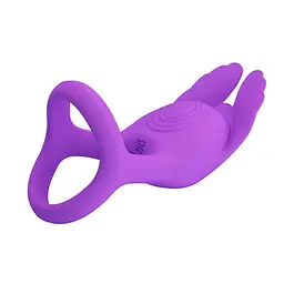 Віброкільце Pretty Love Silas Vibrant Penis Ring 9.5 см фіолетовий - мініатюра 7