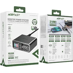 Зарядний пристрій 4xUSB 218W (3xUSB-C+USB-A) Gan Z4 Fast Charger Acefast - мініатюра 9