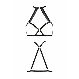 Портупея зі стреп із мереживом LORRY BRA black - Passion Exclusive L/XL - мініатюра 5