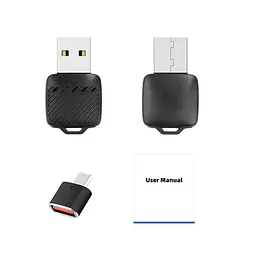 Бездротовий USB міні-адаптер EKIY 2в1 для автомобіля з Apple CarPlay або Android Auto, WiFi 5G, Bluetooth 5.0 (EC03)
