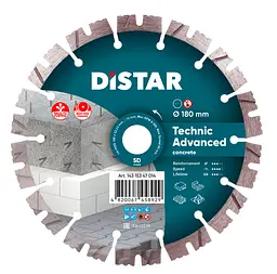 Алмазний диск універсальний Distar Technic Advanced 1A1RSS/C3 180x2,6/1,8x12x22,23-14-HIT