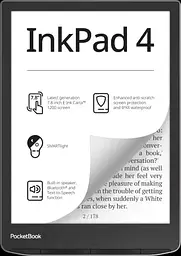 Електронна книга 7.8" 743G InkPad 4, Stund Silver, WiFi / Bluetooth, 1872x1404 (E Ink Car PocketBook teh0028660