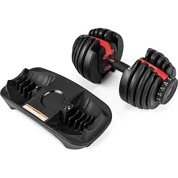 Гантель розбірна регульована Gymtek 2,5-24кг червоний - мініатюра 4
