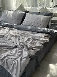 Постільна білизна сімейна Dushka Home Муслін 41048 160х215х2 см - мініатюра 4