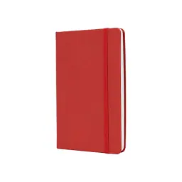 Книга записна Optima Magic А5, тверда обкладинка, гумка, білий блок, клітинка, червона (O27102-03)