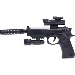 Пістолет світло-звуковий ZIPP Toys Beretta 92FS Чорний - мініатюра 2