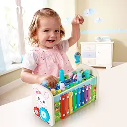 Дерев’яна розвиваюча іграшка Montessori 7-в-1 для дітей Музичний центр Монтессорі із ксилофоном (SKU-076) - мініатюра 8