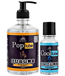 Iнтим-змазка Fresh Heaven анальна Pop Lube 500ml та охолоджуюча Сool Lube 100ml 