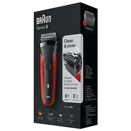 Електрична бритва Braun Series 3 300s червоно-чорна - мініатюра 4