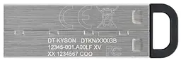 Flash Drives Kingston DataTraveler Kyson 256GB USB 3.2 (DTKN/256GB) Сріблястий/Чорний (6622890) - мініатюра 4