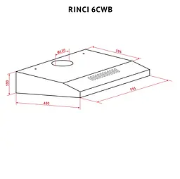 Витяжка плоска PERFELLI RINCI 6CWB NERO - мініатюра 11