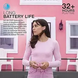 Бездротові навушники JLab Go Air Pop True Wireless Bluetooth + чохол для підзарядки - мініатюра 6