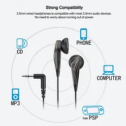Навушники Sennheiser MX 375 з глибокими басами, 3,5 мм Оригінальні - мініатюра 7