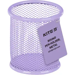 Підставка для ручок Kite кругла, металева 80х80х100 мм бузкова (K22-2110-36) - мініатюра 2
