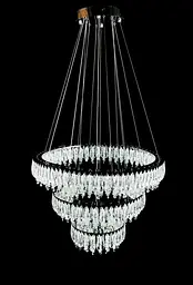 Світлодіодна люстра Splendid Ray L7068/300+500+700/3 LED (CH+Clear) з кришталем, хром, 235 Вт - мініатюра 4