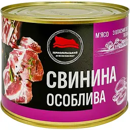 Консерва м'ясна Тернопільський м'ясокомбінат Свинина Особлива 525 г - мініатюра 2