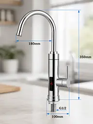 Водонагрівач Delimano WATER HEATER RX-016 з LCD-екраном / Водонагрівач підключення знизу - мініатюра 3