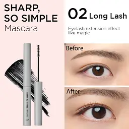 Подовжуюча туш для вій Clio Sharp So Simple Mascara 02 Long lash 4 г - мініатюра 3