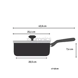 Сотейник з кришкою Tefal 24 см So'Light H0563242 з титановим антипригарним покриттям - мініатюра 2