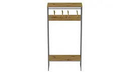 Вішалка модульна підлогова Ferrum-decor Треліс 14 180x90x38 сірий ДСП Дуб Артізан 16мм (FRD-104357) - мініатюра 3