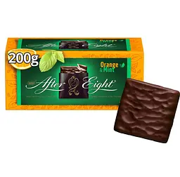 Шоколад чорний After Eight в коробці з м'ятною начинкою зі смаком апельсина 200 г - мініатюра 2