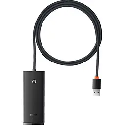 USB-хаб Baseus Lite Series 4-in-1 Hub Adapter Black (WKQX030101) [136670] - мініатюра 1