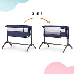 Приставне ліжечко-люлька Kinderkraft Bea Navy синє (00-00304850) - мініатюра 16