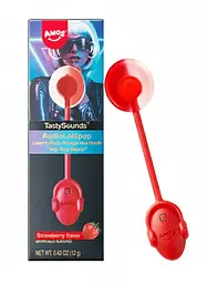 Льодяник Amos Tasty Sounds Audio Lollipop Strawberry Flavour 12г