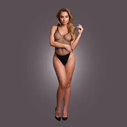 Боді Le Désir With Fishnet Structure, One Size (чорний) - мініатюра 5