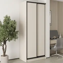 Шафа-купе дводверна MebelStar Стандарт BG 2ДСП 100x45x240 см Кашемір (MBS-9985)