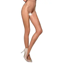 Еротичні колготки Passion TIOPEN 006 1/2 (30 den), beige, з вирізом, імітація трусиків
