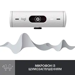 Веб-камера Logitech Brio 500 FullHD Off-White (960-001428) - мініатюра 4