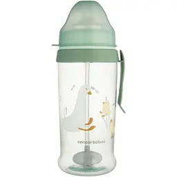 Бідончик непроливайка Canpol babies з трубочкою та обтяжувачем Гуси (56/510_gre)