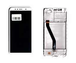 Дисплей Huawei Honor 7A Pro/ Honor 7C/ Enjoy 8e/ Y6 2018/ Y6 Prime 2018 білий + рамка