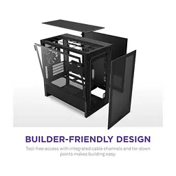 Корпус для ПК NZXT H3 Flow All Black (CC-H31FB-01) - мініатюра 8