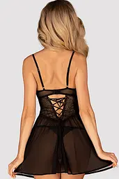 Комплект Obsessive Chemeris babydoll (Чорний, XS/S) Obsessive 101316 96927 - мініатюра 3