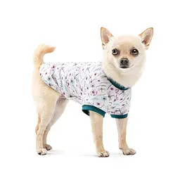 Футболка Pet Fashion Flora для собак бавовна білий трикотаж з квітковим принтом M - мініатюра 3