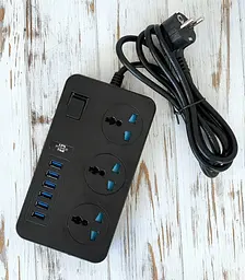 Сетевой фильтр-удлинитель Rated Power AR-CP02, 3 розетки и 6 USB портов, 1.8 м, черный - миниатюра 5