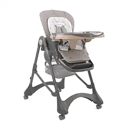 Дитячий регульований стільчик для годування немовлят Bellissimo Almond Beige Pu Leather Lorelli Бежевий