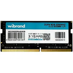Оперативна пам'ять DDR4 Wibrand 8GB 3200MHz CL22 SODIMM