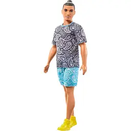 Лялька Barbie Кен Модник в футболці з візерунком пейслі, 31,5 см (HPF80) - мініатюра 2