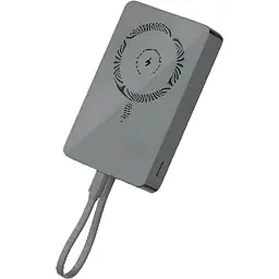 Зовнішній акумулятор магнітний - зарядне бездротове UMETRAVEL M11 Magnetic & Wireless 5000mAh 20W Сірий - мініатюра 2