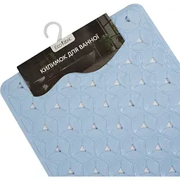 Килимок для ванної Eco Fabric Пелюстки 70х40 см блакитний (7040-003) - мініатюра 5
